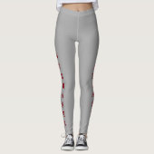 Nebraska Red Lettering Grey Leggings (Voorkant)