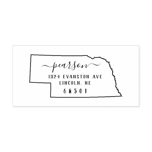 Nebraska retouradres stempel zelf-inkt (Design)
