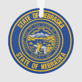 Nebraska Round Emblem Ornament (achterkant)