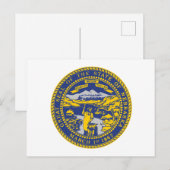 Nebraska State Flag Cornhusker State Seal Briefkaart (Voorkant / Achterkant)
