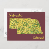 Nebraska State Flower Collage Map Briefkaart (Voorkant / Achterkant)