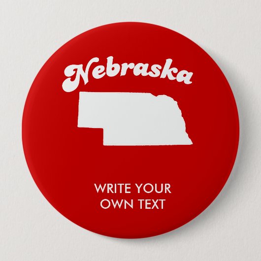 NEBRASKA STATE MOTTO T-SHIRT T-shirt Ronde Button 4,0 Cm (Voorkant)
