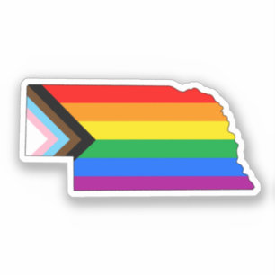 Nebraska State Pride LGBTQ Progress Pride Sticker