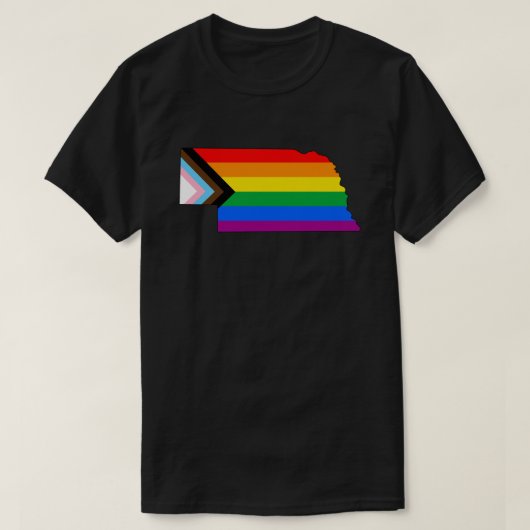 Nebraska State Pride LGBTQ Progress Pride T-shirt (Design voorkant)