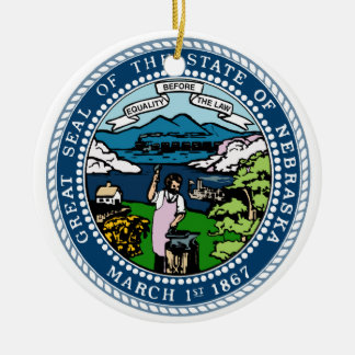 Nebraska State Seal Keramisch Ornament