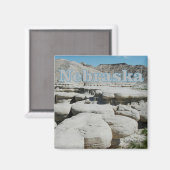 Nebraska State Travel Souvenir Frigo Magnet (Recto/Verso)