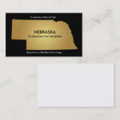 Nebraska State Visitekaartje Metallic Gold (Voorkant / Achterkant)