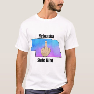 Nebraska state vogel T-shirt middelvinger kleur