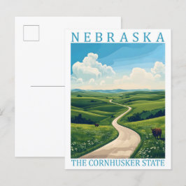 Nebraska the Cornhusker State USA Travel Place Briefkaart