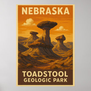 Nebraska Toadstool Geologic Park V01 Poster