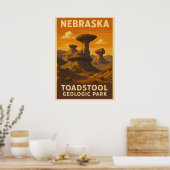 Nebraska Toadstool Geologic Park V01 Poster (Keuken)