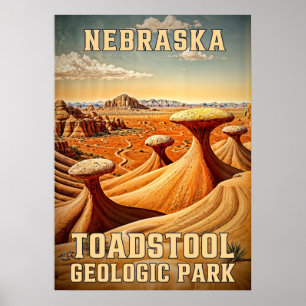 Nebraska Toadstool Geologic Park V02 Poster