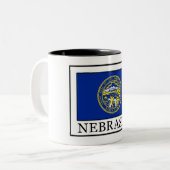 Nebraska Tweekleurige Koffiemok (Voorkant links)