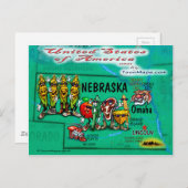Nebraska USA Card Briefkaart (Voorkant / Achterkant)
