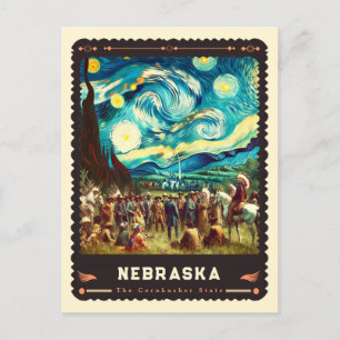 Nebraska   Vincent van Gogh geïnspireerd Briefkaart