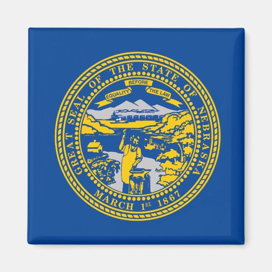 Nebraska vlag magneet (Voorkant)