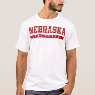 Nebraska Volleybal Varsity Rood Tekst T-shirt