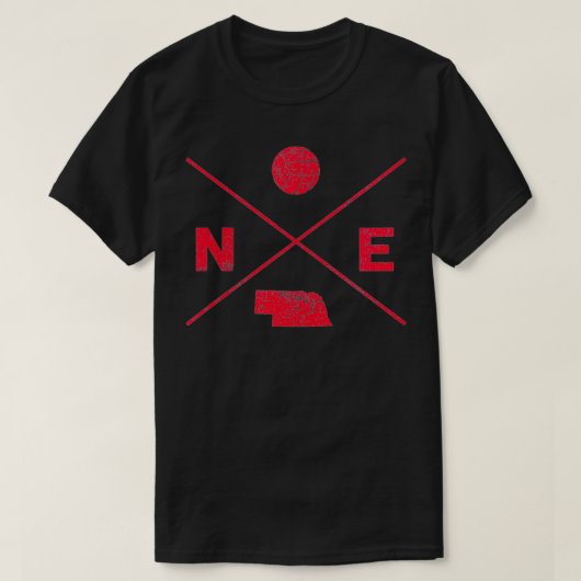 Nebraska Volleyball Player Coach Di T-shirt (Design voorkant)