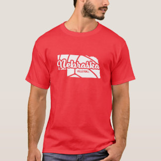 Nebraska Volleyball Retro Script T-shirt