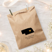 Nebraska Wedding Favor Treat Sacks, Sacs Cadeaux (Coupé)