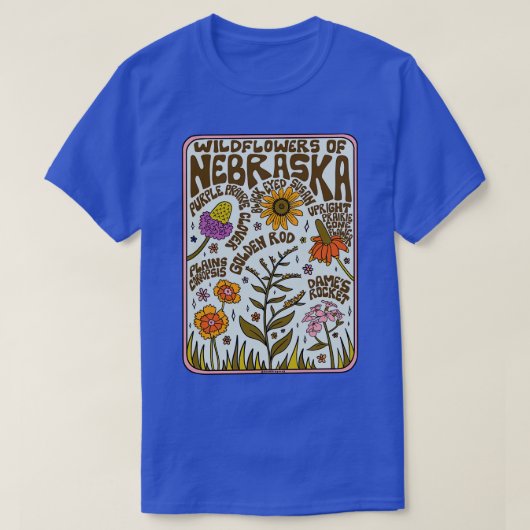 Nebraska Wildflowers T-shirt (Design voorkant)