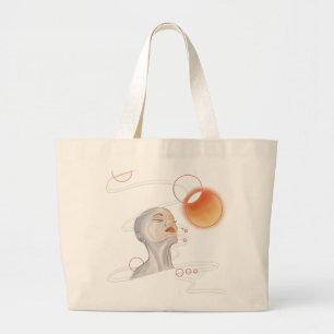 Nebula Attack en Galactic Pearl Ketting Grote Tote Bag