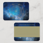 Nebula bleue Sri Yantra - Carte de visite (Devant / Derrière)