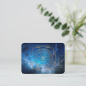 Nebula bleue Sri Yantra - Carte de visite (Debout devant)