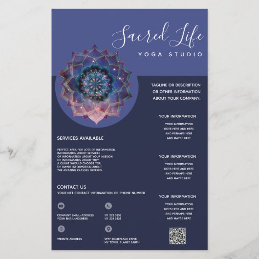 Nebula Bloom | Mandala Flyer (Voorkant)
