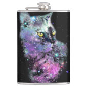 Nebula Cat Vinyl Flask Heupfles (Voorkant)