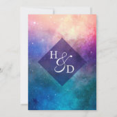 Nebula colorée Faire-part de mariage moderne (Dos)