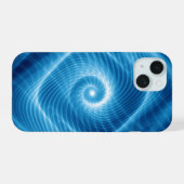 Nebula de spirale cosmique bleu et blanc (Verso Horizontal)