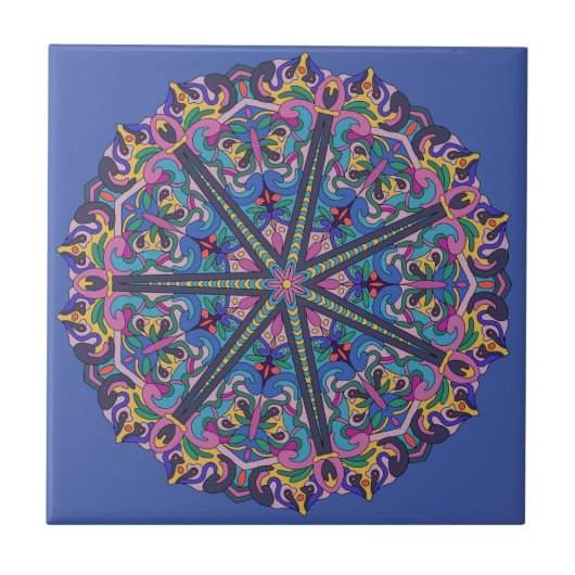 Nebula Dream Mandala Tegeltje (Voorkant)