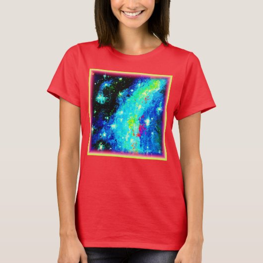 Nebula en ruimtekosmische Design. Bestel nu T-shirt (Voorkant)