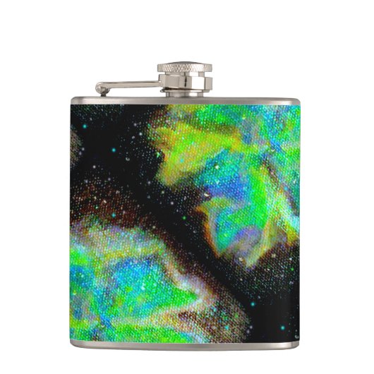 Nebula en Stardust Cosmic Vinyl Flask Heupfles (Voorkant)