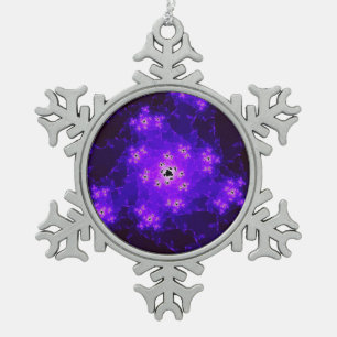Nebula Fractal Snowflake Ornament