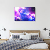 Nebula Galaxy en floraison violette toile étirée (Insitu(Chambre))