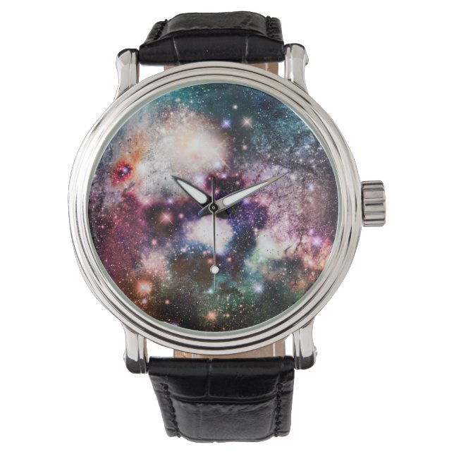 Nebula Galaxy Stars Horloge (Voorkant)