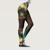 Nebula goudgroen blauw gym actief draag leggings (Rechts)