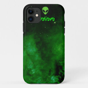Nebula in Alien Green iPhone 5 hoesje