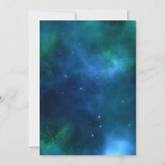 Nebula islamitische moskee moslim bruiloft uitnodi kaart (Achterkant)