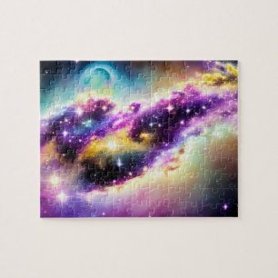 Nebula junior roze en paarse wondersterrenstelsels legpuzzel