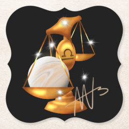 Nebula libra venus dierenriem kartonnen onderzetters