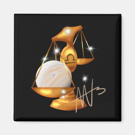 Nebula libra venus dierenriem magneet (Voorkant)