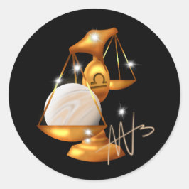 Nebula libra venus dierenriem ronde sticker