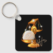 Nebula Libra Venus Zodiac Metal Sleutelhanger (Voorkant)