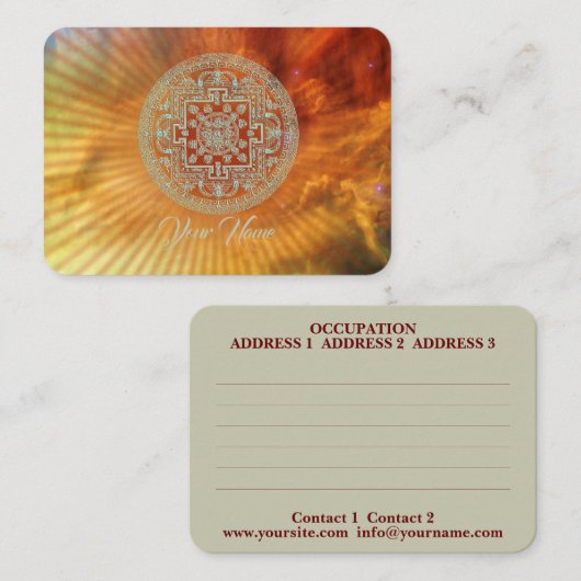 Nebula Mandala - Carte de visite (Devant / Derrière)