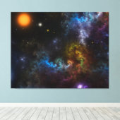 Nebula Menagerie Canvas Afdruk (Insitu (Houten vloer))