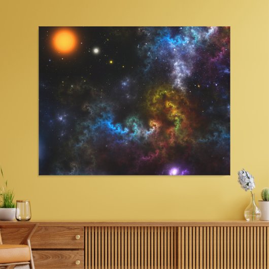 Nebula Menagerie Canvas Afdruk (Insitu (Woonkamer))