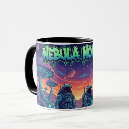 Nebula Nomads Space Astronaut Sci-Fi Combo Coffee  Mok (Voorkant links)